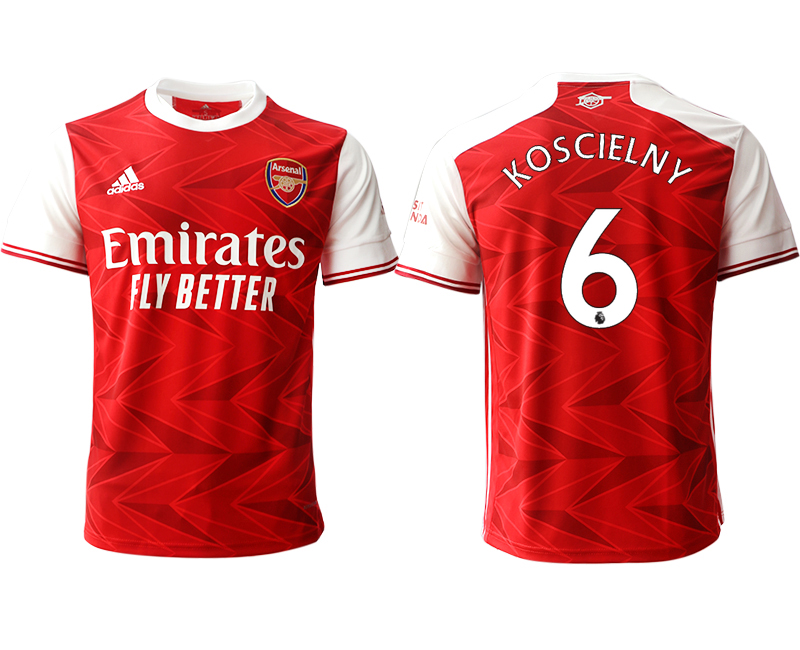 Men 2020-2021 club Arsenal home aaa version #6 red Soccer Jerseys